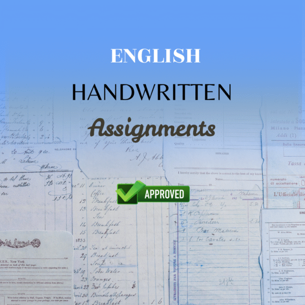 YCMOU Handwritten Assignment (English Medium) - English Medium