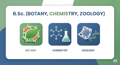 genrate a thumbnail for B.Sc. (BOTANY, CHEMISTRY, ZOOLOGY)